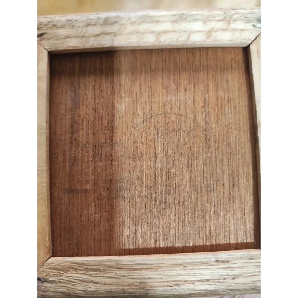 Old fisherman decopage trinket wooden jewellry box